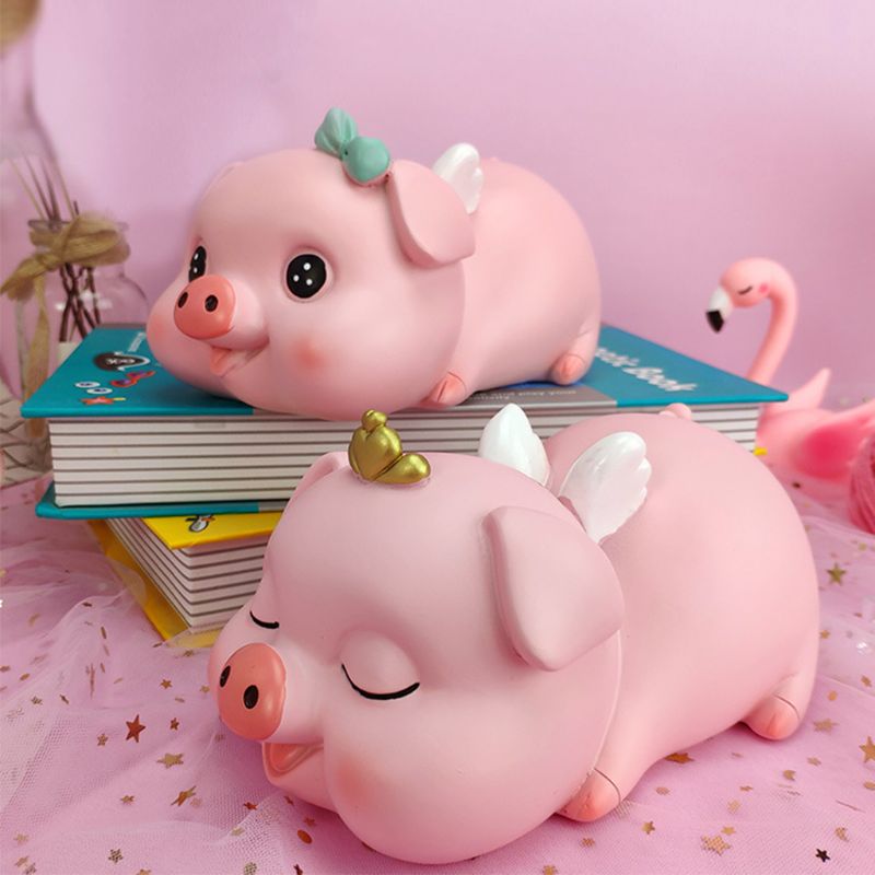 Rosa Schwein Münze Sparschwein Wohnkultur Andenken Einzigartige für Mädchen und Jungen