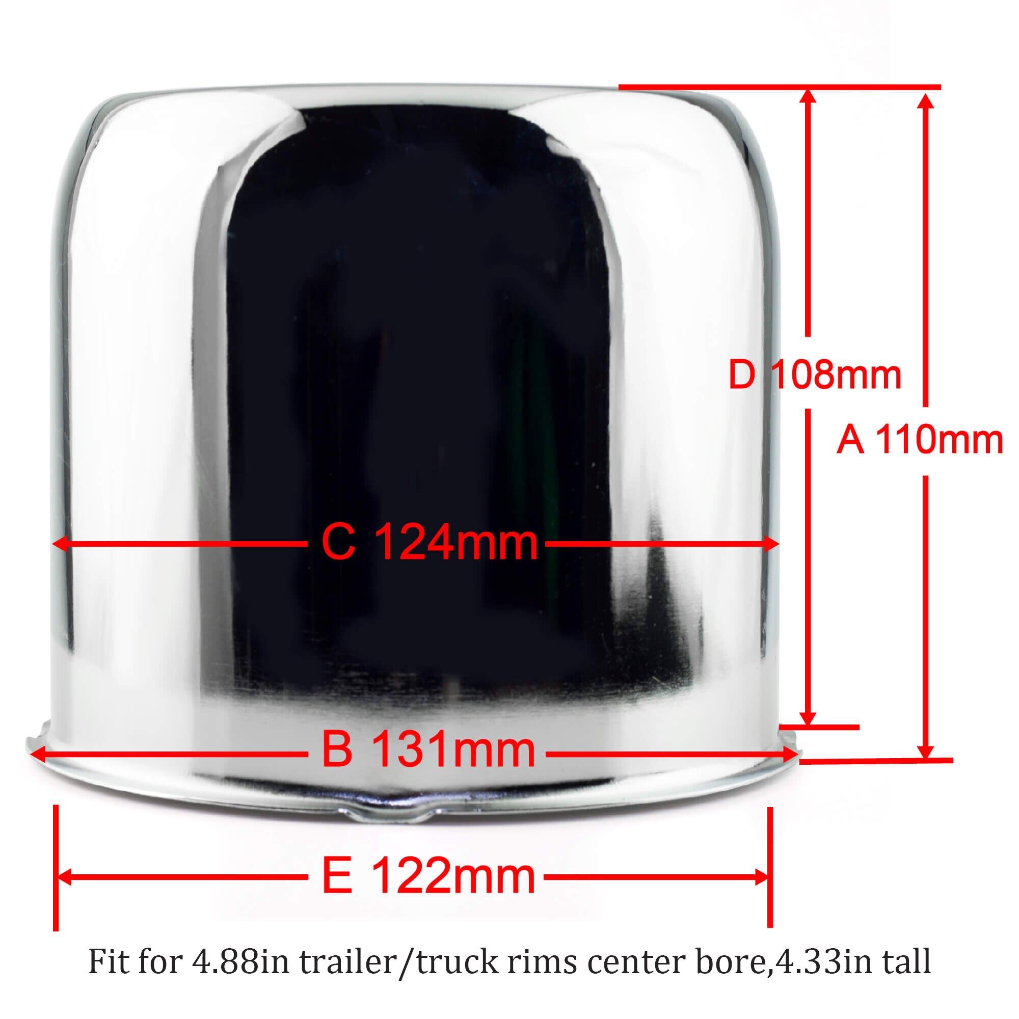 4pcs Push Through Center Cap For Rim 4.25in 5.15in 4.4in 3.19in 3.74in 4.88in 2.64in 2.91ih Hubcap Trailer/Truck Car Accessroies: silver