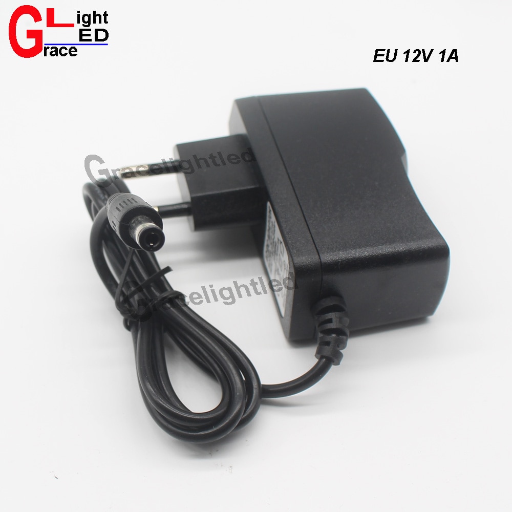 EU Plug AC 100-240 V Naar DC 12 V 1A 12 W Voeding Adapter Koord voor LED Strip