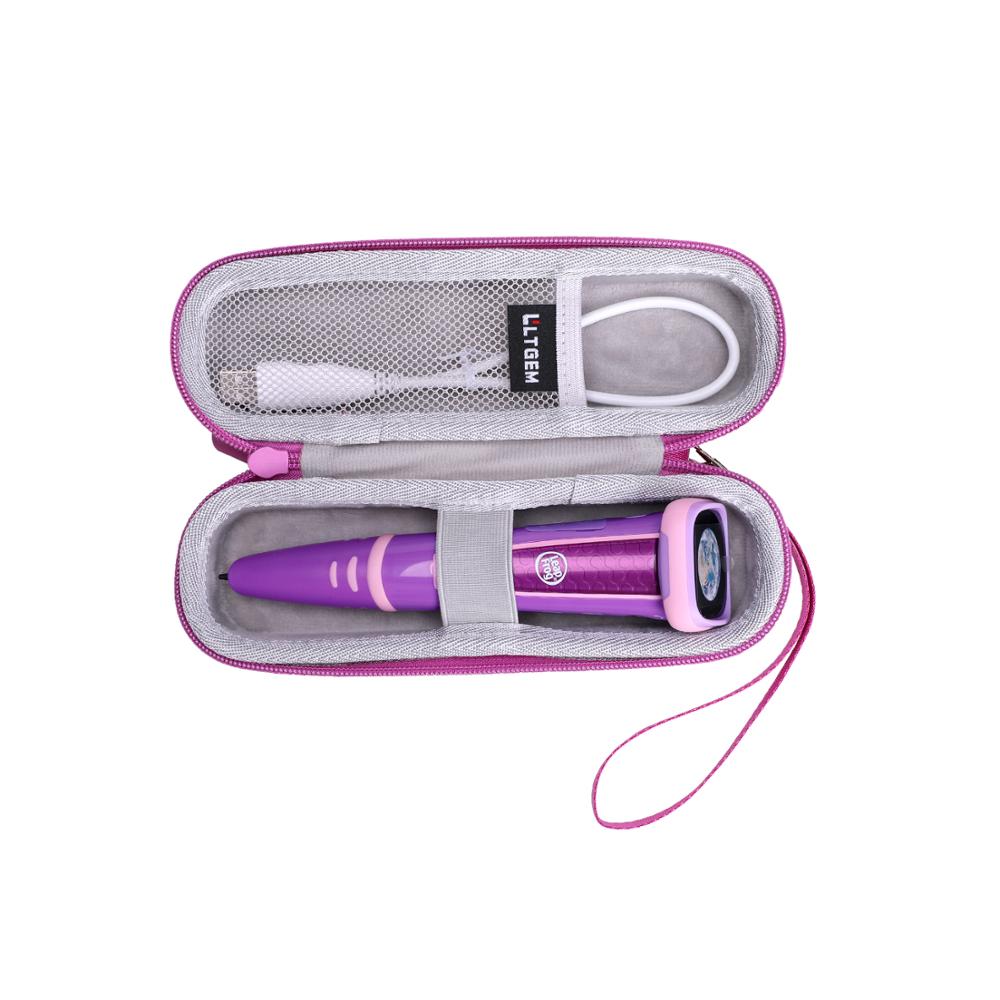Ltgem estojo rígido de eva impermeável, para leapfrog leap-start-go sistema-pink