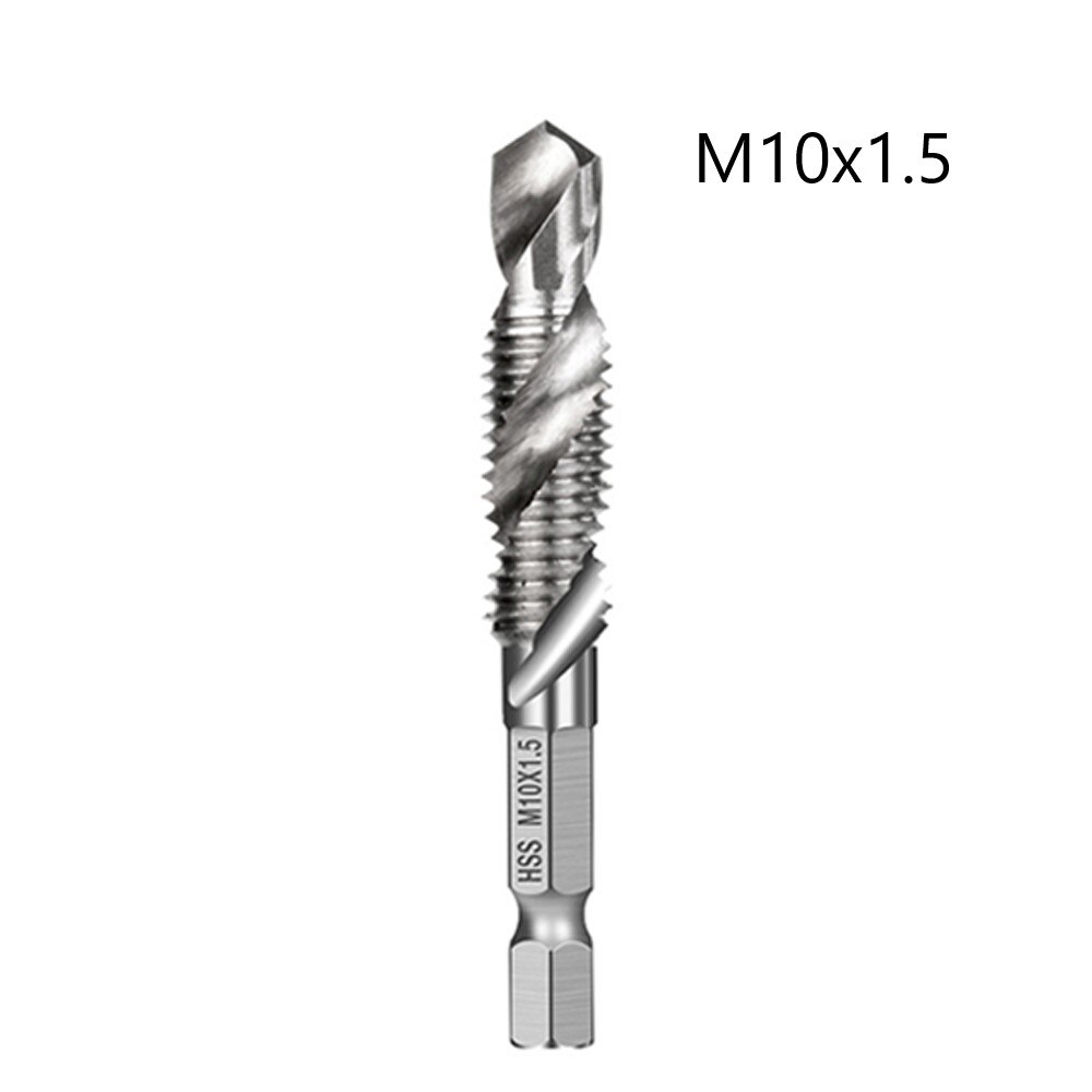 Hex Shank Titanium Plated HSS Screw Thread Metric Tap Drill Bits Screw Machine Compound Tap M3 M4 M5 M6 M8 M10 Hand Tools: F