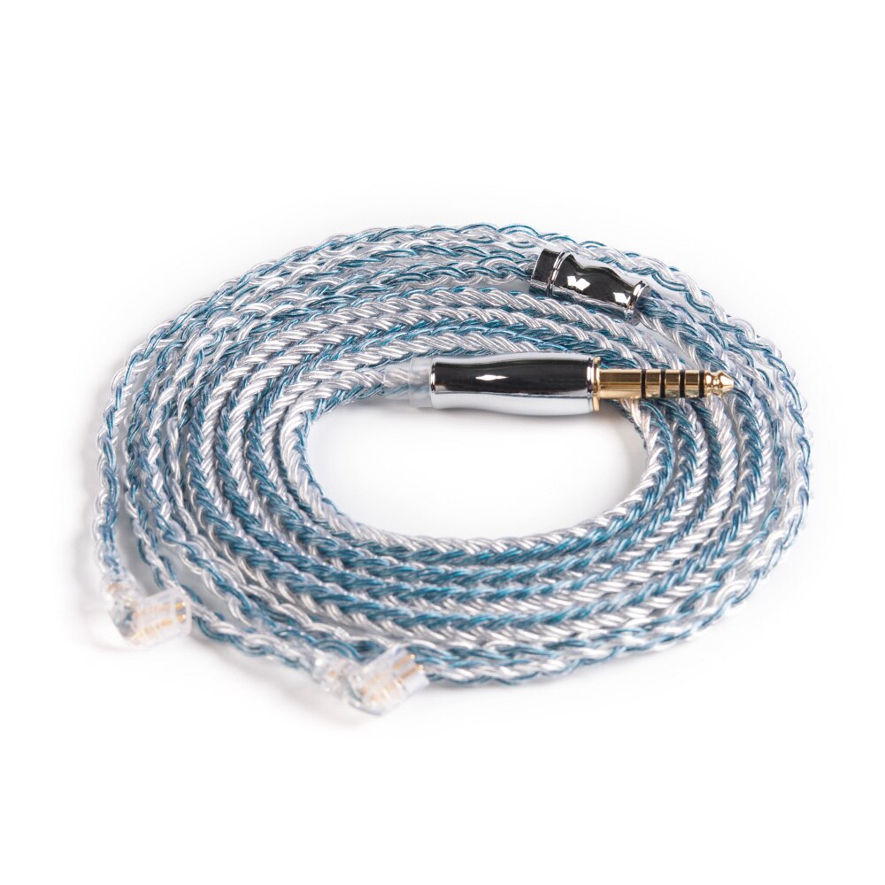 Yinyoo Headphone Cable - 1.2m - 16 Core Silver Plated - MMCX/2pin/QDC/TFZ Connector - 2.5/3.5/4.4mm Plug: QDC 4.4