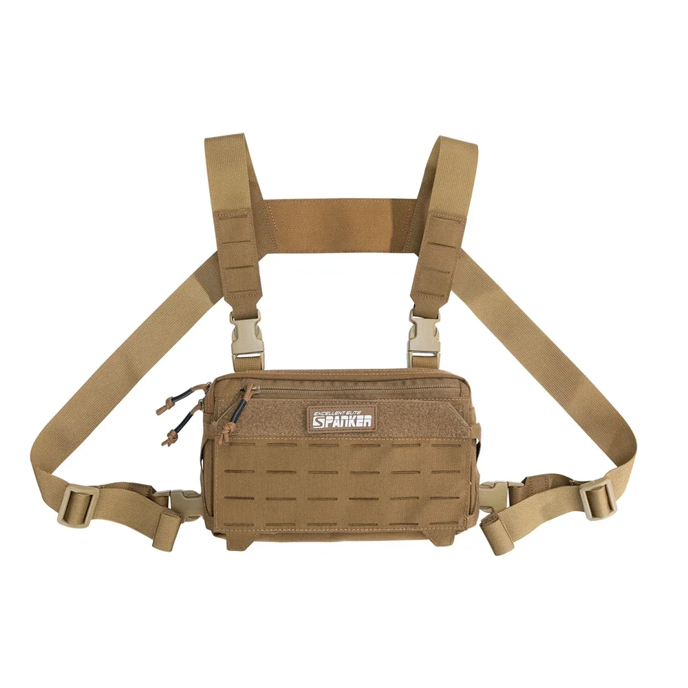 Tatcical Chest Rig Pouch Men's Functional Vest Bag Survival Army CAMO Molle System Kit Bag Backpack Locomotive Backpack: Red