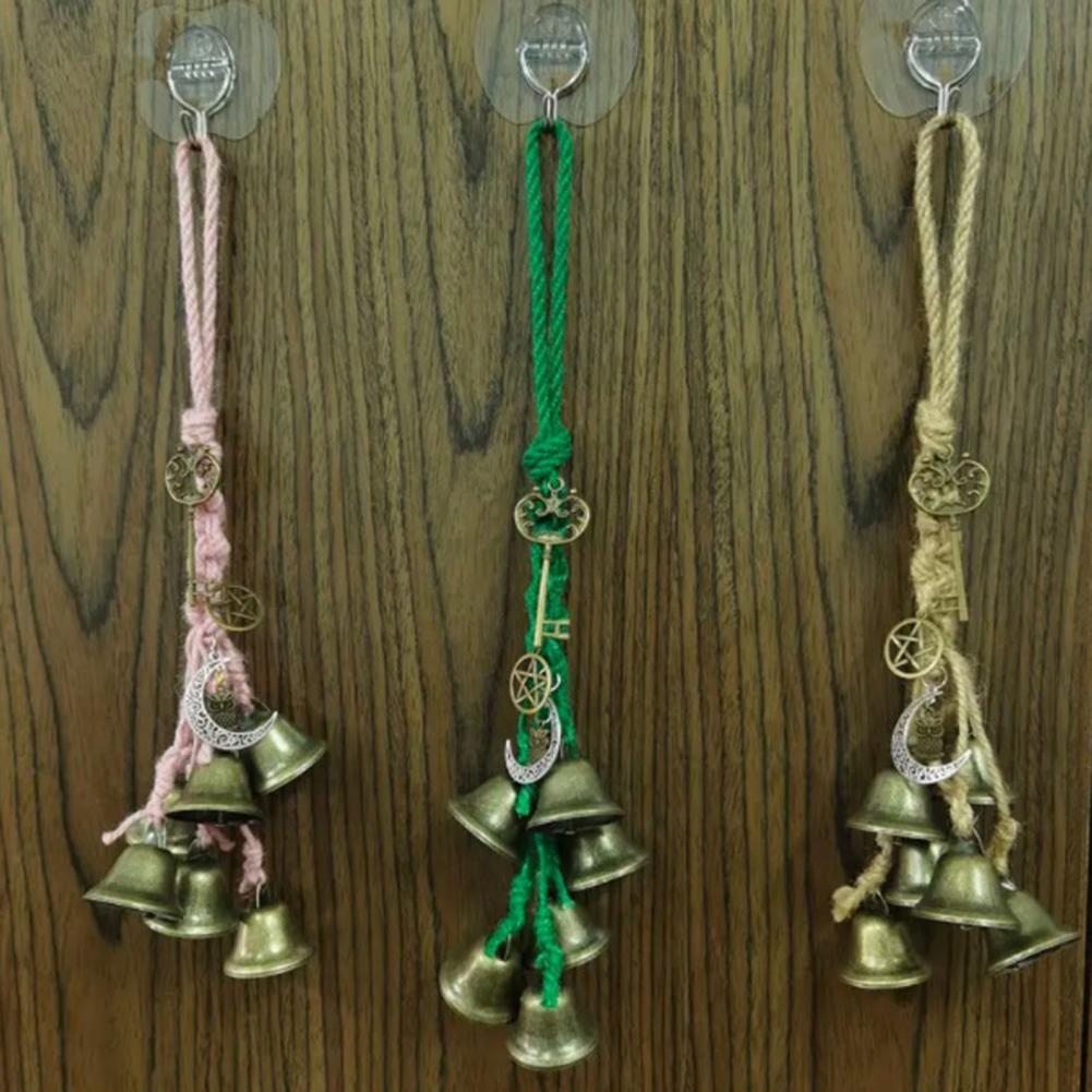 czarownica dzwony wisiorek drzwi pokrętło metal wiszące Wicca dzwony Wiccan magia wiatr dzwonki dla Dom dekoracje czary Wicca kieszonkowe dzieci