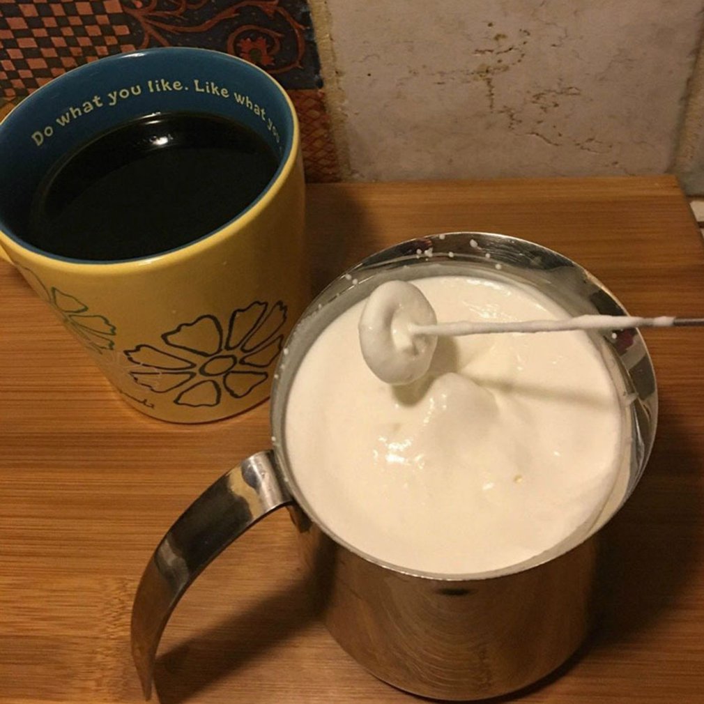 Electric Coffee Milk Frother Foamer Mixer Stainless Steel Latte Stirrer Gadget Tools Hand Held Stirrer For Chocolate Latte