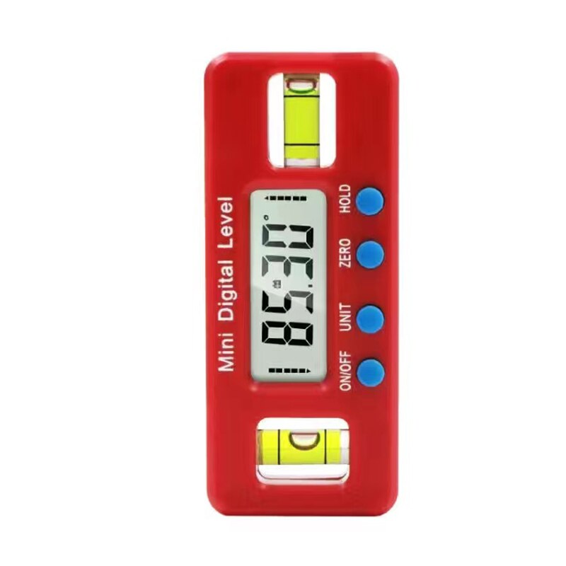 Digital Protractor Goniometer Inclinometer Electronic Level 360 Degrees with Magnet Horizontal Angle Slope Test Ruler 100-200mm: Red-100mm