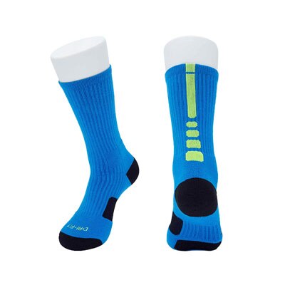 5 Pairs/lot Spring Autumn Teenagers Boys Basketball Socks Cotton Sports Socks Elastic Tube Socks Athletic Sox Heq555: blue