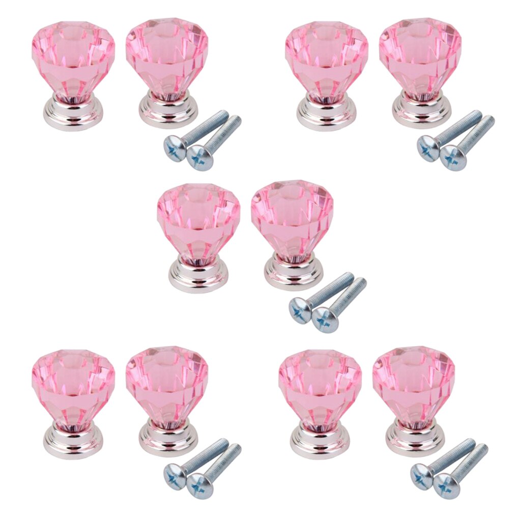 Tiradores de cajón rosa, 10 piezas, tiradores de armario, vestidor, armario, contenedor, manija, decoración para muebles, cajones