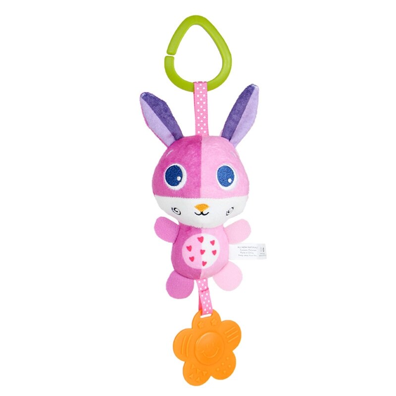 Poussette Mobile 77HD pour bébé, hochet, pendentif, dessin animé, Animal, poupée, berceau, lit suspendu, cloche, éducative, sensorielle: Pink bunny