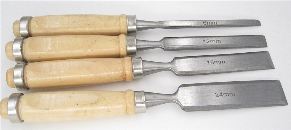 4pcs Woodwork Wood Carve Woodcarve Gouge Chisel Sculpture Craft Woodcut Art Artist Carpenter Chip Carpentry Mortise