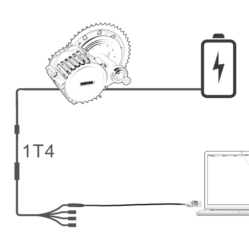 Usb Programmeerkabel Voor Bafang Mid Drive Motor BBS01 BBS02 BBS03 Bbshd Elektrische Fiets Motor 8Fun 58 Cm E- bike Kabel