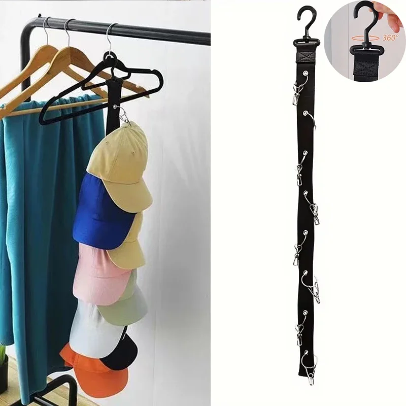 Wiszący organizer na czapki robić szafy, 8 stojaków na czapki z daszkiem, uchwyt na czapki z daszkiem robić szafy Organizer robić przechowywania czapek - utrzymuj czapkę czystszą niż stojak na czapki