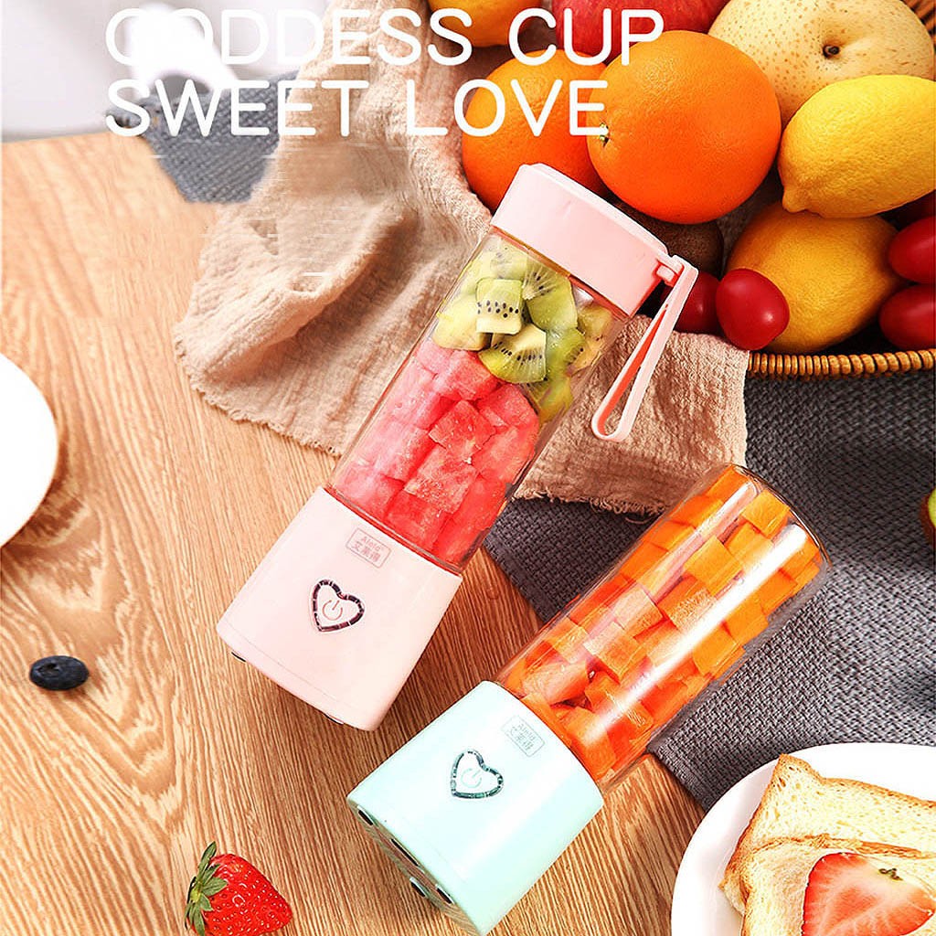 450ml USB Charging 6 Blades Portable Juicer Juice Smoothie Smothie Maker Smoothie Blender Extractor Machine Household #G