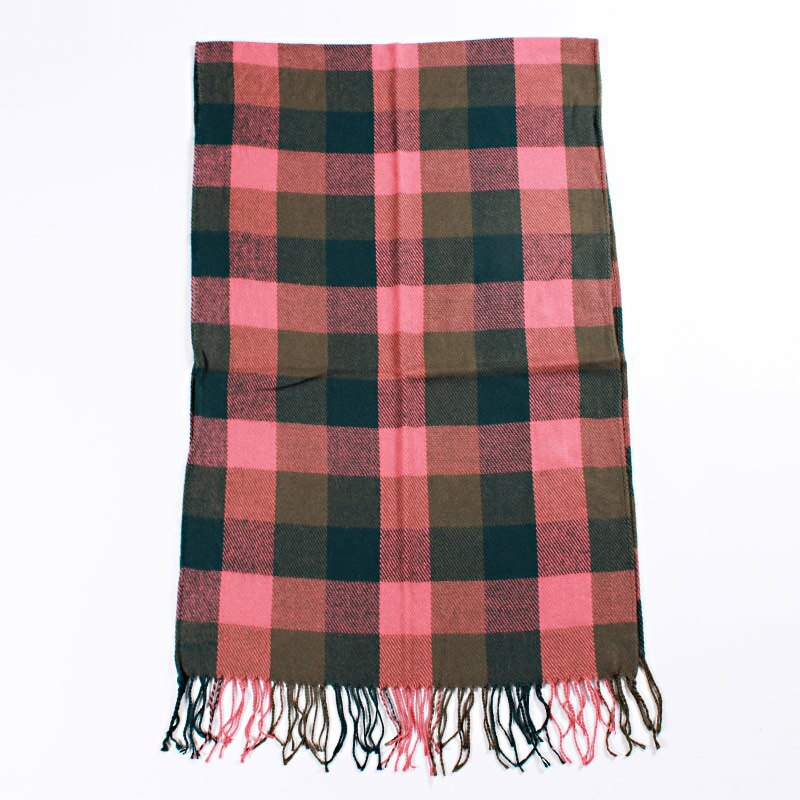 Oversized pashmina kwastjes wintersjaal dames geruite deken sjaal acryl wikkels sjaals kasjmier dames foulard femme sjaals: 6