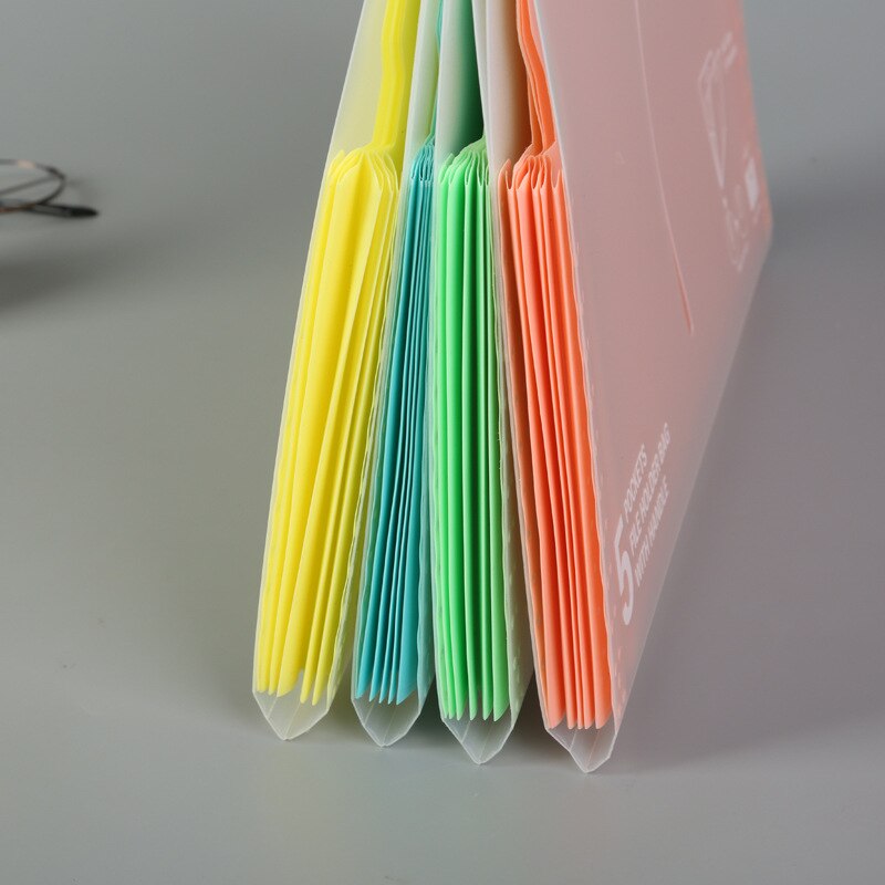 3Pcs Student Test Papier Pp Map Test Papier Bestandsmap Draagbare 5-Grid Orgel Zak Schoolbenodigdheden