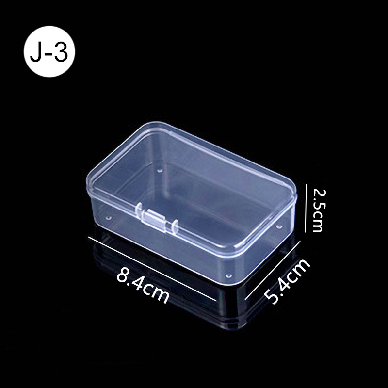 Mini cajas rectangulares de plástico transparente para almacenamiento de joyas, contenedor, caja de embalaje para pendientes, anillos, cuentas, colección de artículos pequeños: YELLOW