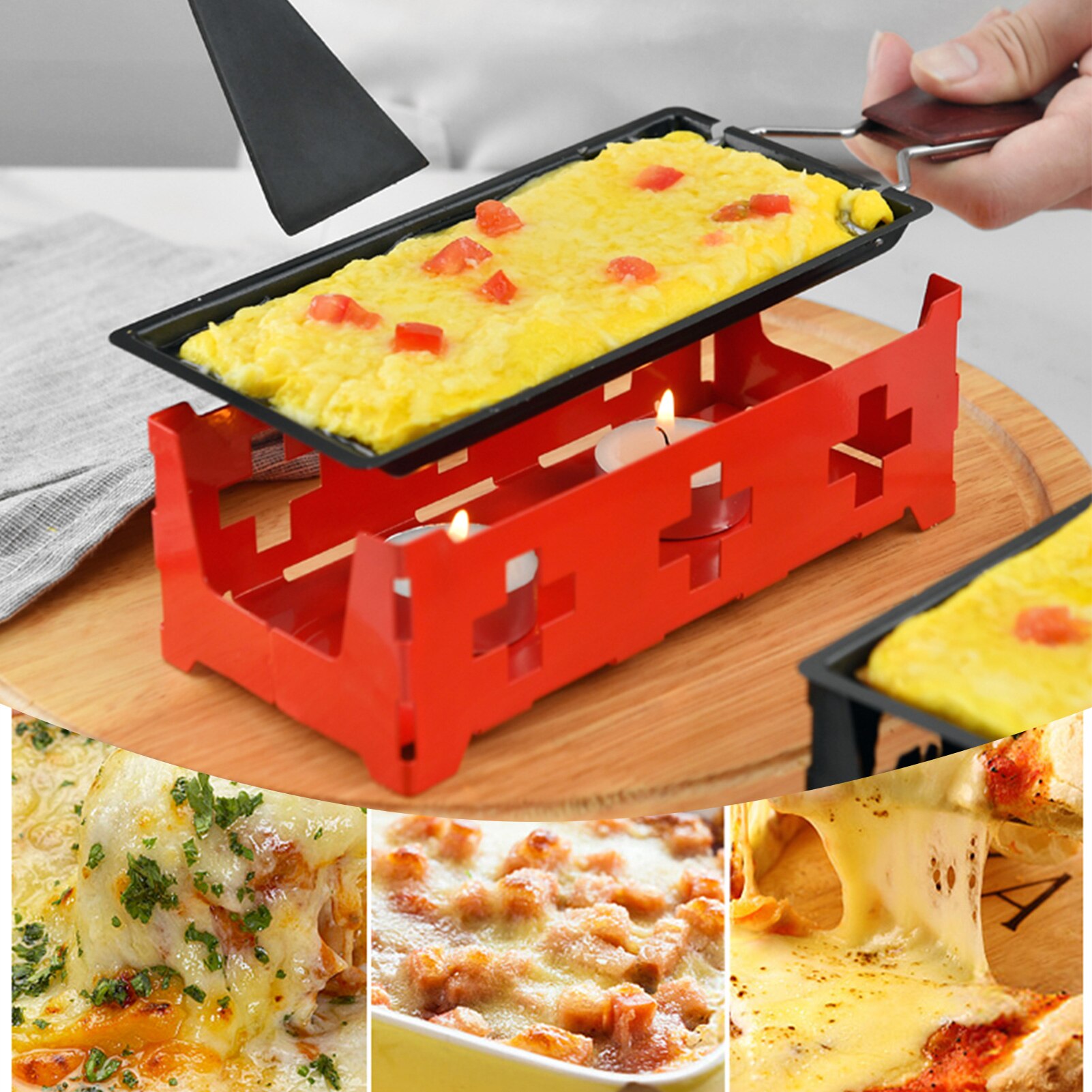 Juego de parrilla antiadherente para queso, Mini tabla de queso para barbacoa, horno, plancha, sartén para Derretir queso suizo