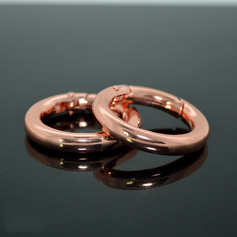 5 teile/los Heraus Größe 25mm 28mm Rose Gold/Gold/Bronze Schlüssel Ketten mit Frühling Schnalle (nie Verblassen) split Ring Schlüssel Ringe Für Tasche