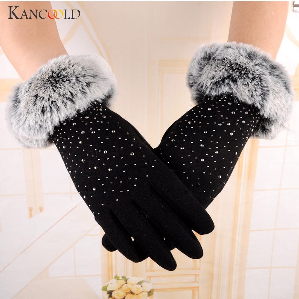 Kancoold Handschoenen Vrouwen Mode Strass Winter Warm Handschoenen Ski Wind Beschermen Handen Handschoenen Vrouwen 2018NOV24