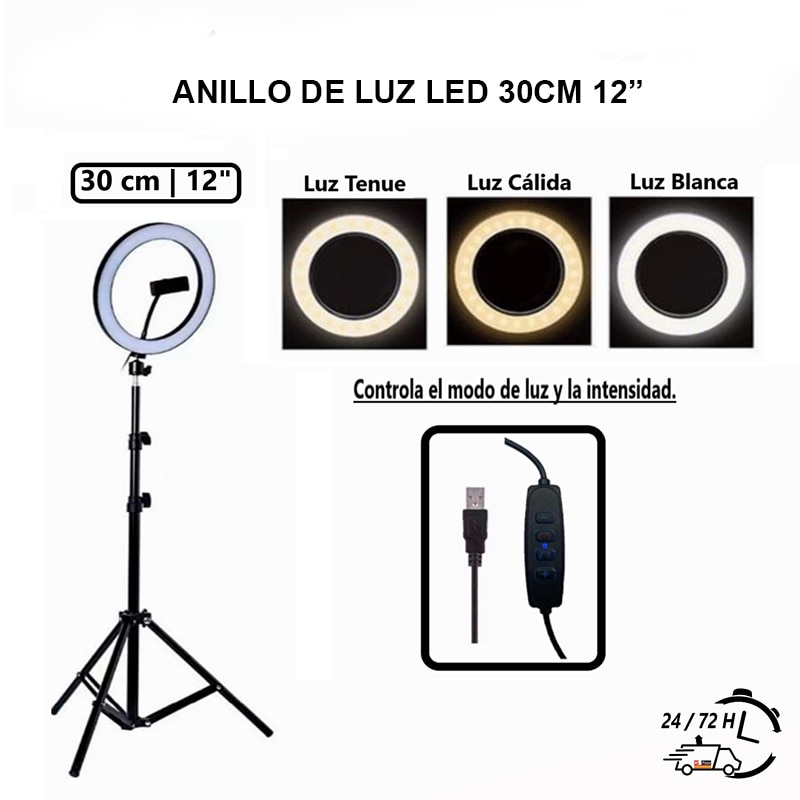 EUROXANTY®| LED light hoops | Ring light with tripod | Ring light | Ring light mobile holder | Tik Tok | Plaza España