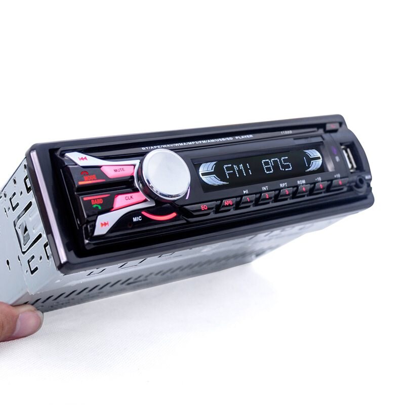 1188B Bluetooth Car Stereo Audio 1Din Speler Met Telefoon Houder In-Dash Fm Radio Mp3 Speler Aux/Usb /Sd-kaart Met Afstandsbediening