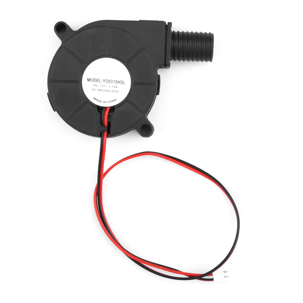 DC 12V radial Turbo gebläse 5CM 5015 Bürstenloser DC Kühler Kühler für 3D-Drucker Luftbe feuchter und Kleingeräte: Weiß