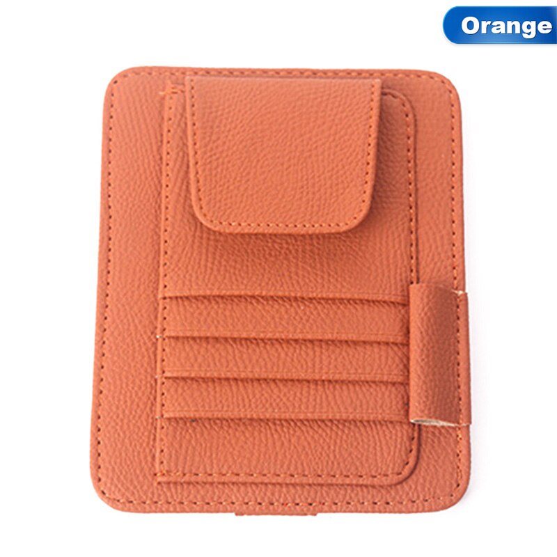 Visière pare-soleil de voiture avec porte-carte | Anti-éblouissement, outils Anti-éblouissement, lunettes multifonctions, stylo Clip en cuir PU, accessoires d'intérieur pour voitures: OR
