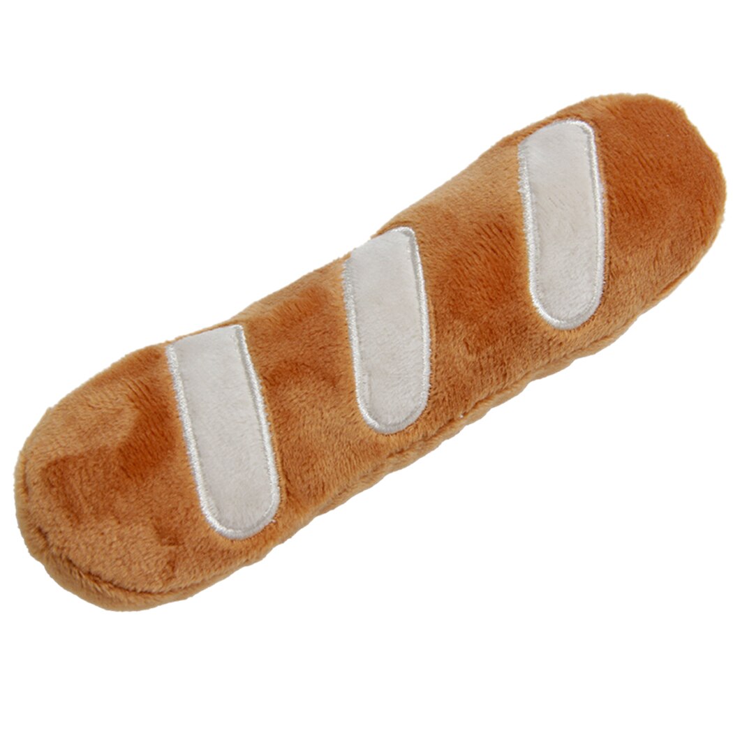 1 stuk knuffeldier, schattig cartoon hamburger, friet, hond, piepspeeltje, kitten, bijtspeeltje: Brood