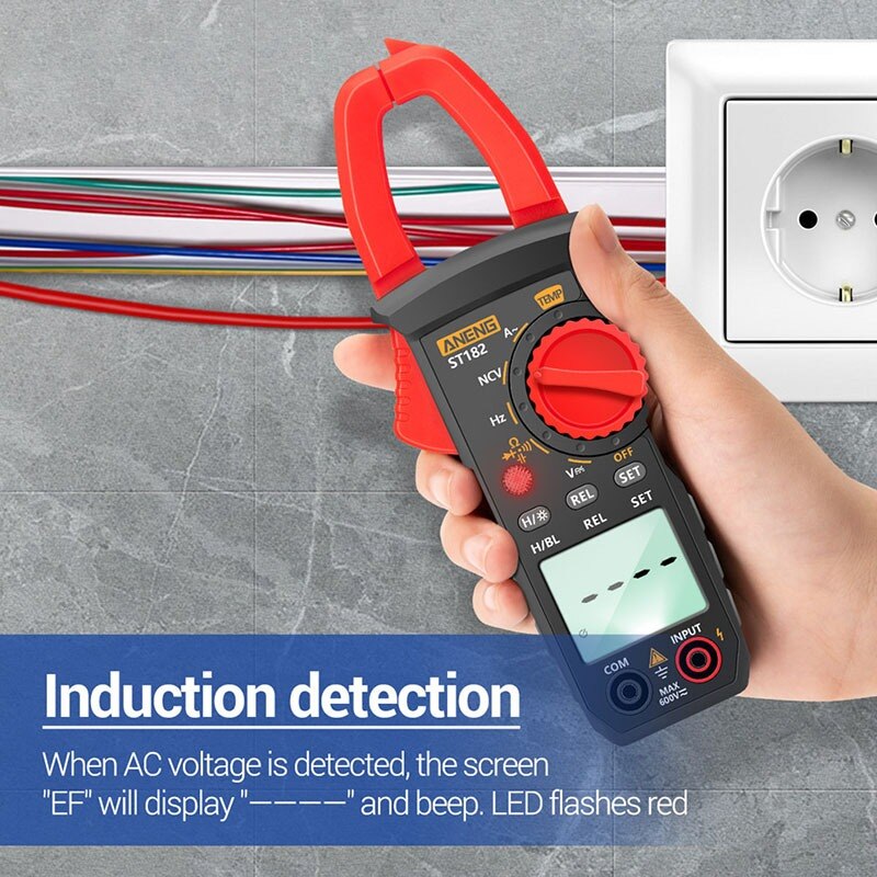 Current Clamp Tester Multimeter Digital Tester Digital Ammeter Current Tester Capacitance Meter High Precision Automotive Tester