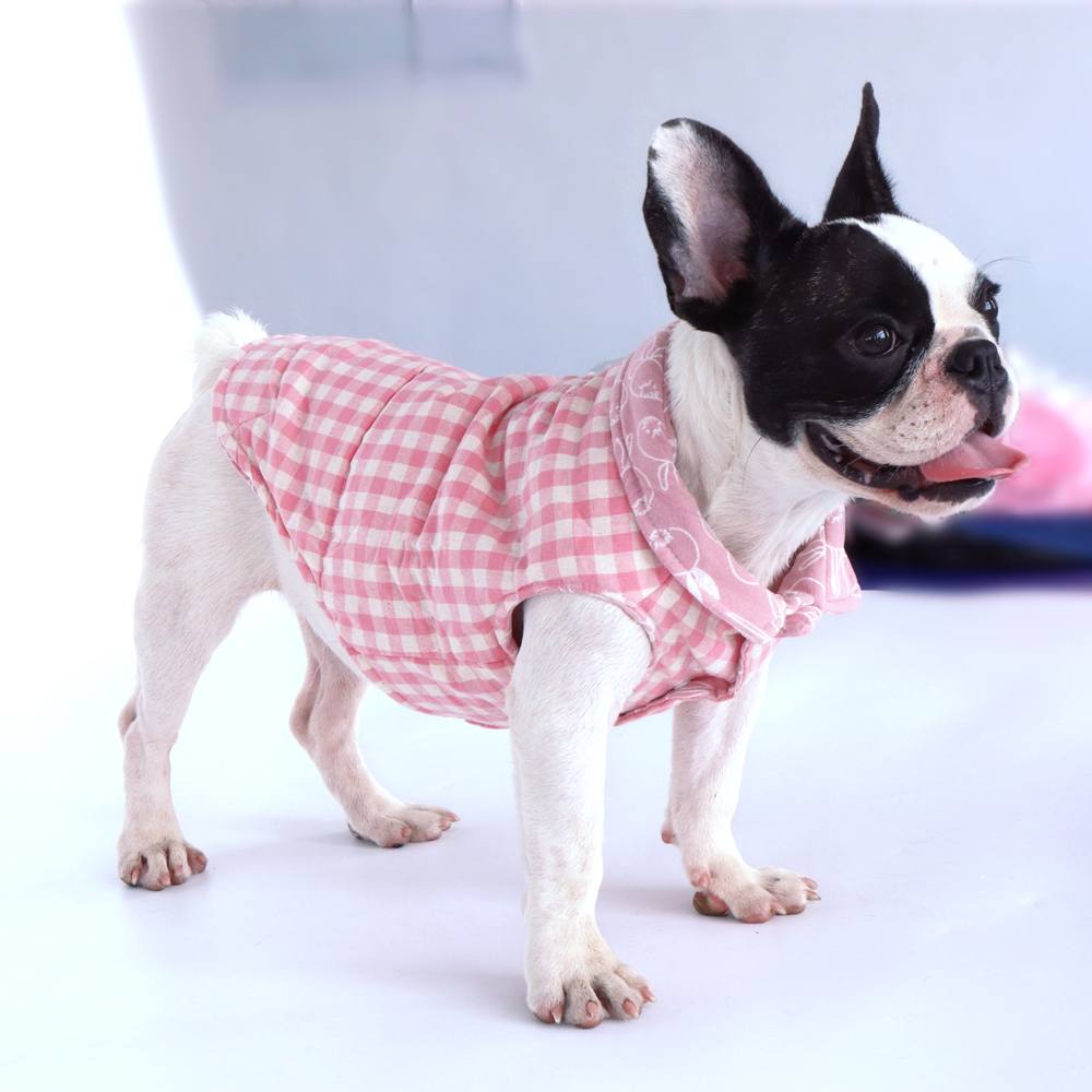 Print Franse Bulldog Kleding Kleine Hond Huisdier Kleding Product Roze Chihuahua Kleding Kostuum voor Kleine Honden Puppy Meisje Hond Jas: Roze / S