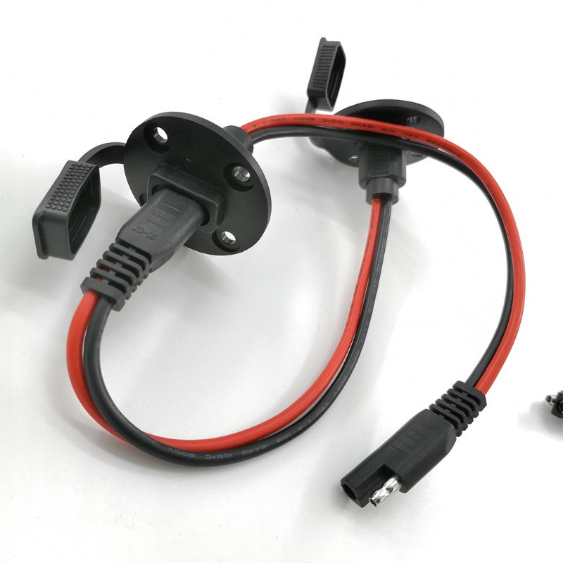 SAE 2 hole 4 hole SAE wire with fixing screw hole Chassis assembled waterproof cover SAE to SAE male to female connector cable