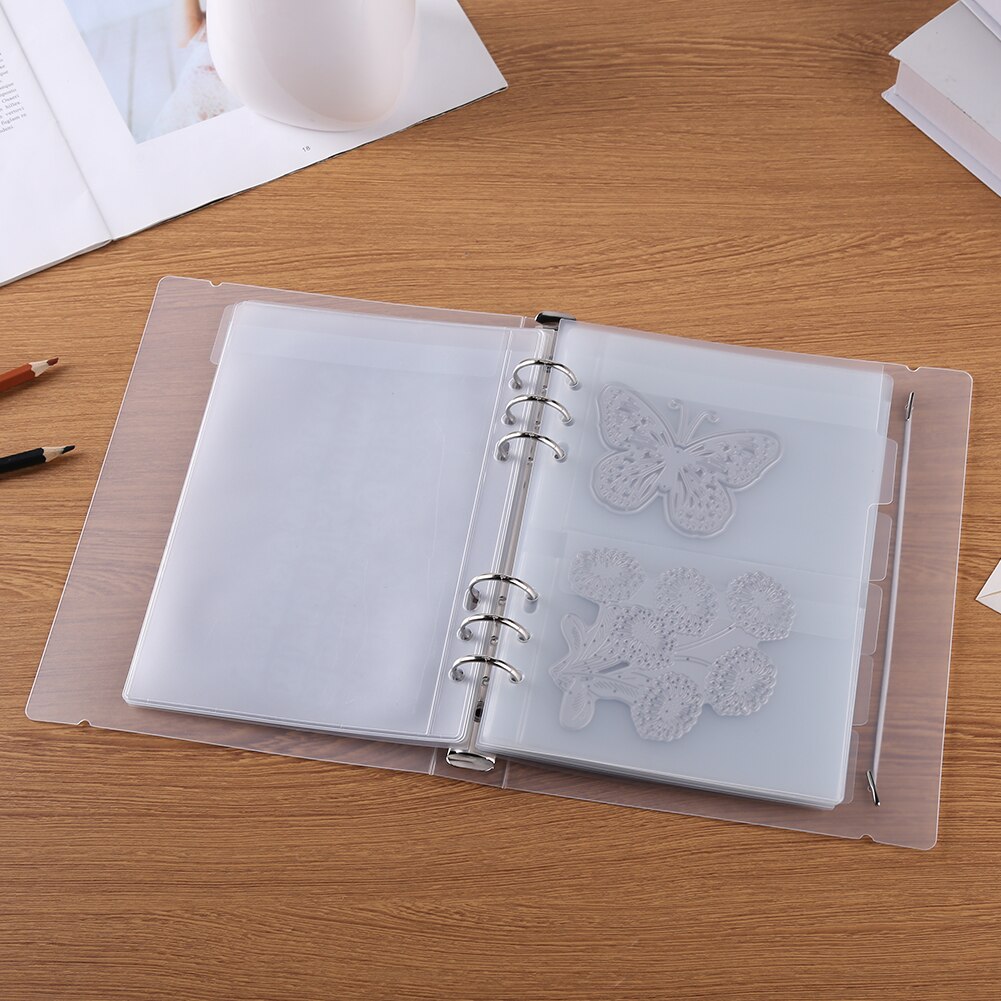 Classeur de rangement en métal découpé, matrices de découpe, Collection de livres avec Inserts de couverture, diviseurs pour matrices, Organization de timbres
