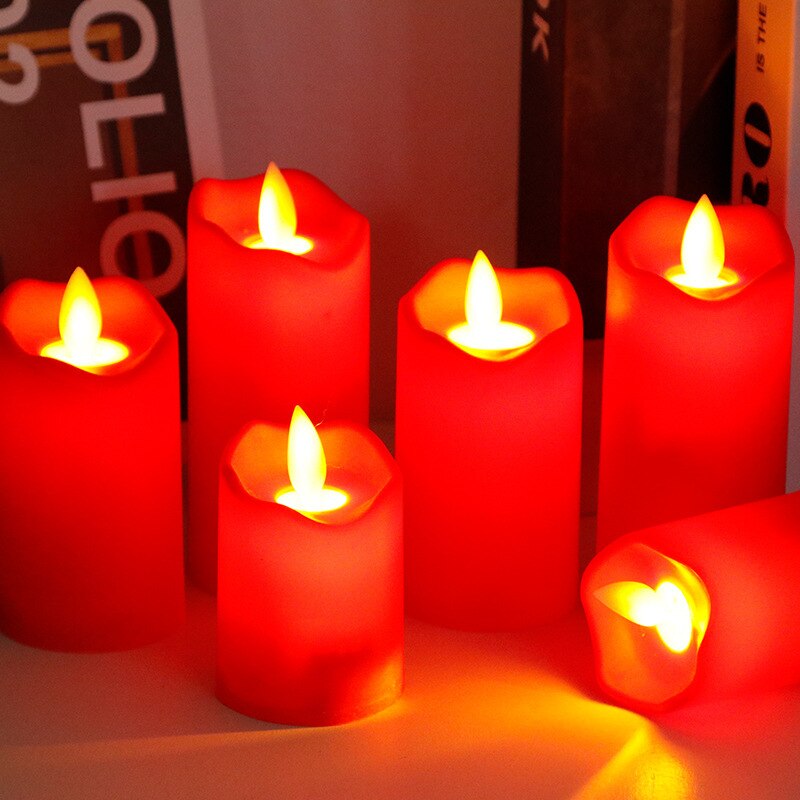 LED Candle Gold Flameless Candles Tea Light Home Birthday Decoration Battery Operated Led Light