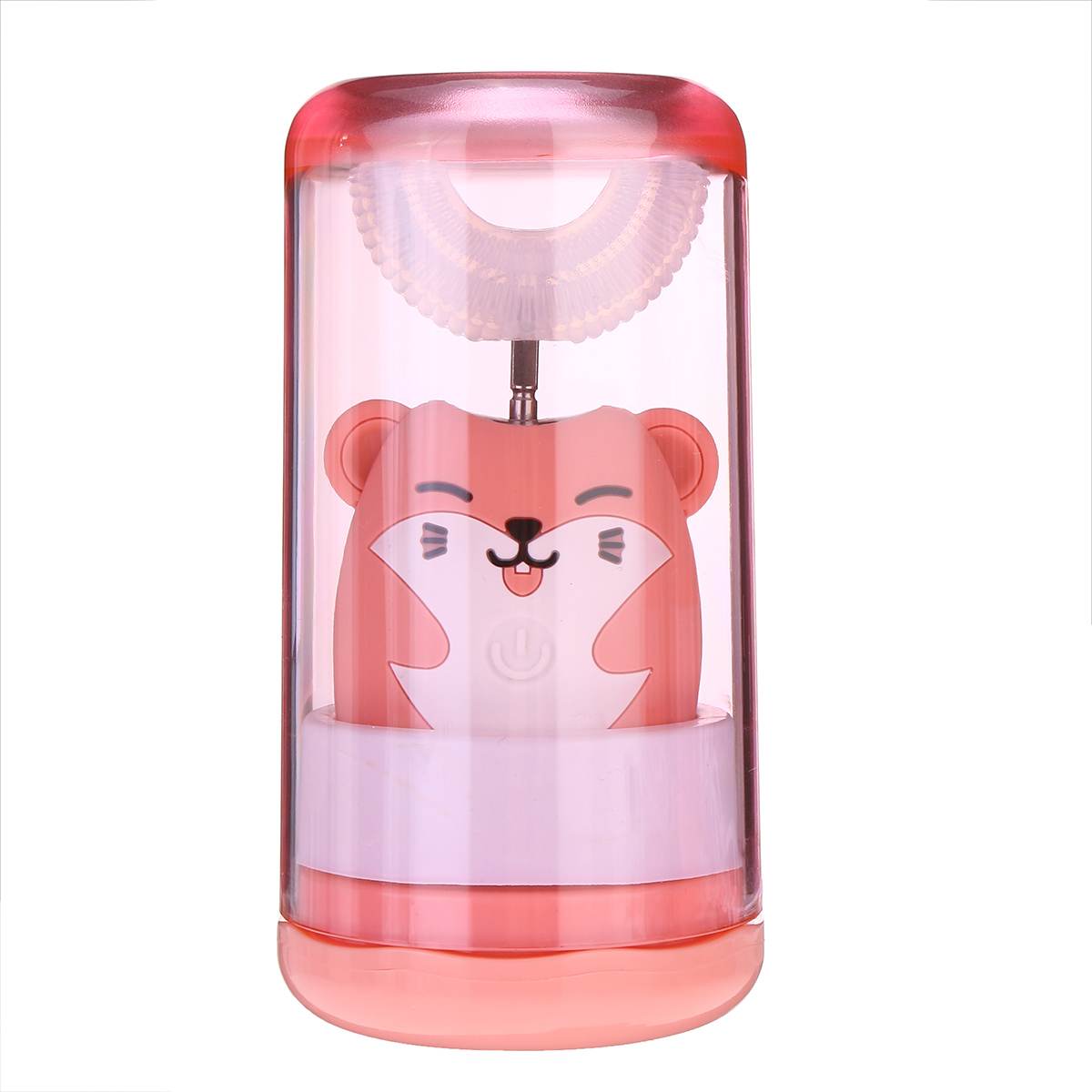 360° Sonic Automatic Electric Toothbrush With UV Light for Aged 2-13 Kid 3 Modes USB Charging IPX7 Waterproof Whitening Teeth: Pink Mouse 2-6