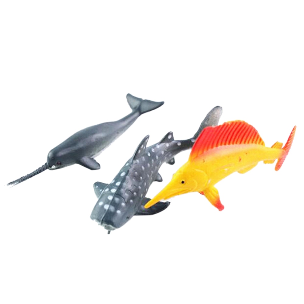 Hav liv dyr delfin krabbe skilpadde modell actionfigurer figurer hav marine akvarium miniatyr utdanning leker