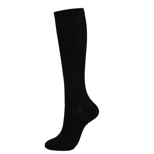 unisex Sport Kompression Strümpfe Krampfadern Strumpf Bein Unterstützung Gezogen Muskel strecken Blut Bündelung Anti Müdigkeit Männer Socken: QYSZ03-Schwarz / L/XL