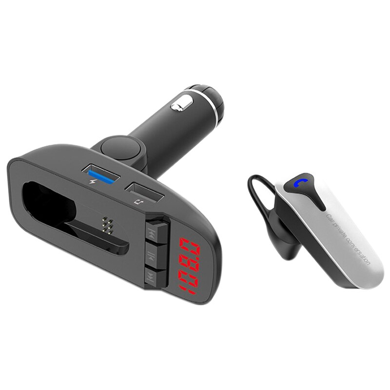 Auto Bluetooth Headset Bluetooth Car Kit Bluetooth Handsfree Auto MP3 Speler Bluetooth V4.2 Ondersteuning TF/U Disk Muziek Auto lader