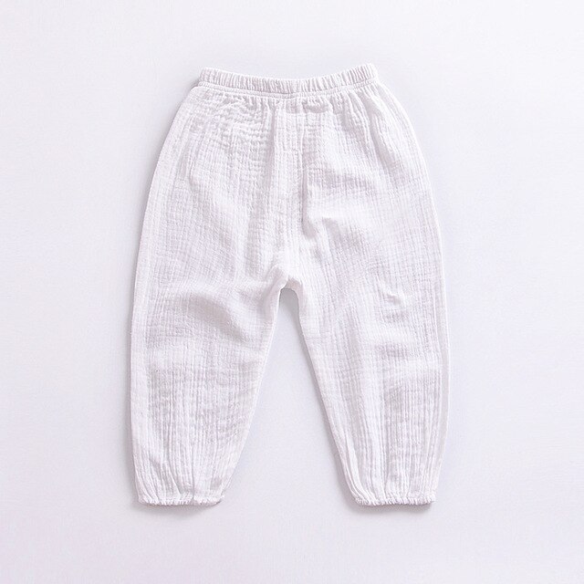 Autumn Spring 9M-3T Baby Boy Girl Harem Pants Child Trousers Slacks Bottom cotton Boys Girls Pants knitted Clothes: White / 3T
