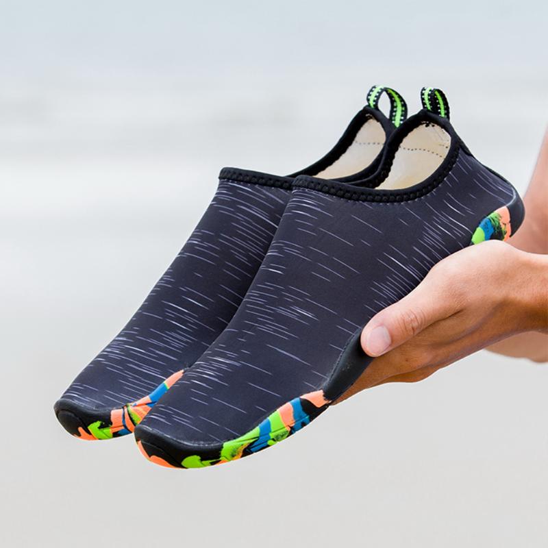 Aqua sko unisex sneakers svømmesko udendørs vandsport badestrand aqua surfing hurtigtørrende fodtøj til mænd kvinder blå
