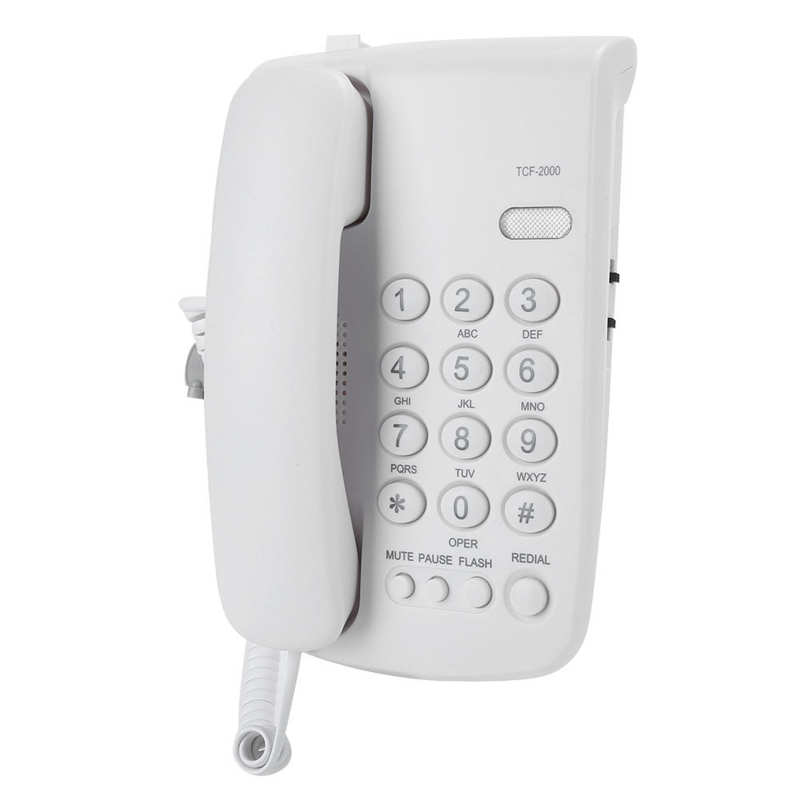 Business Office Telephone Household Guest Room Hotel Fixed Landline Phone Desktop Corded Telephone NO Caller ID Display