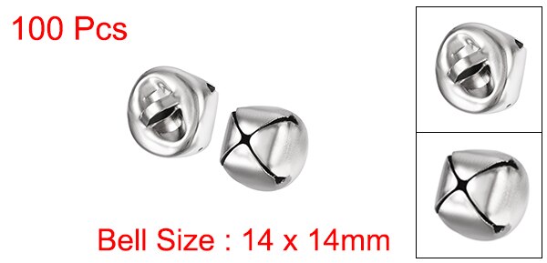 Uxcell 100 Stuks Jingle Bells Craft Klokken Bulk Diy Bells Voor Kerst Festival Decoratie Party Thuis: Silvery 14mm