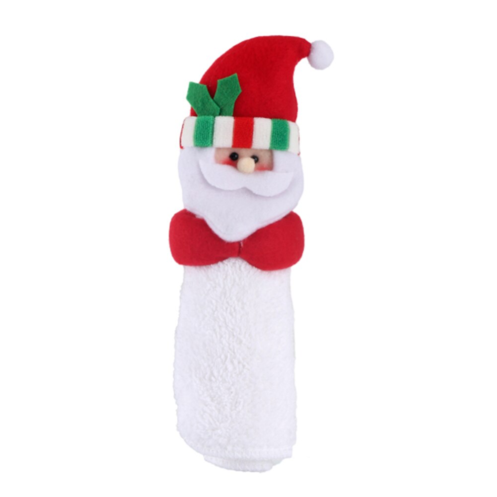 noël étreinte serviette poupée noël main sèche tissu salle de bain absorbant l'eau serviettes noël ornements 20x7x5.5cm: Santa Claus