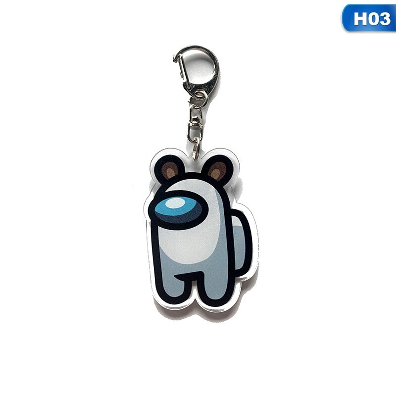 Llavero periférico de la serie Game among us, colgante de acrílico,: H03