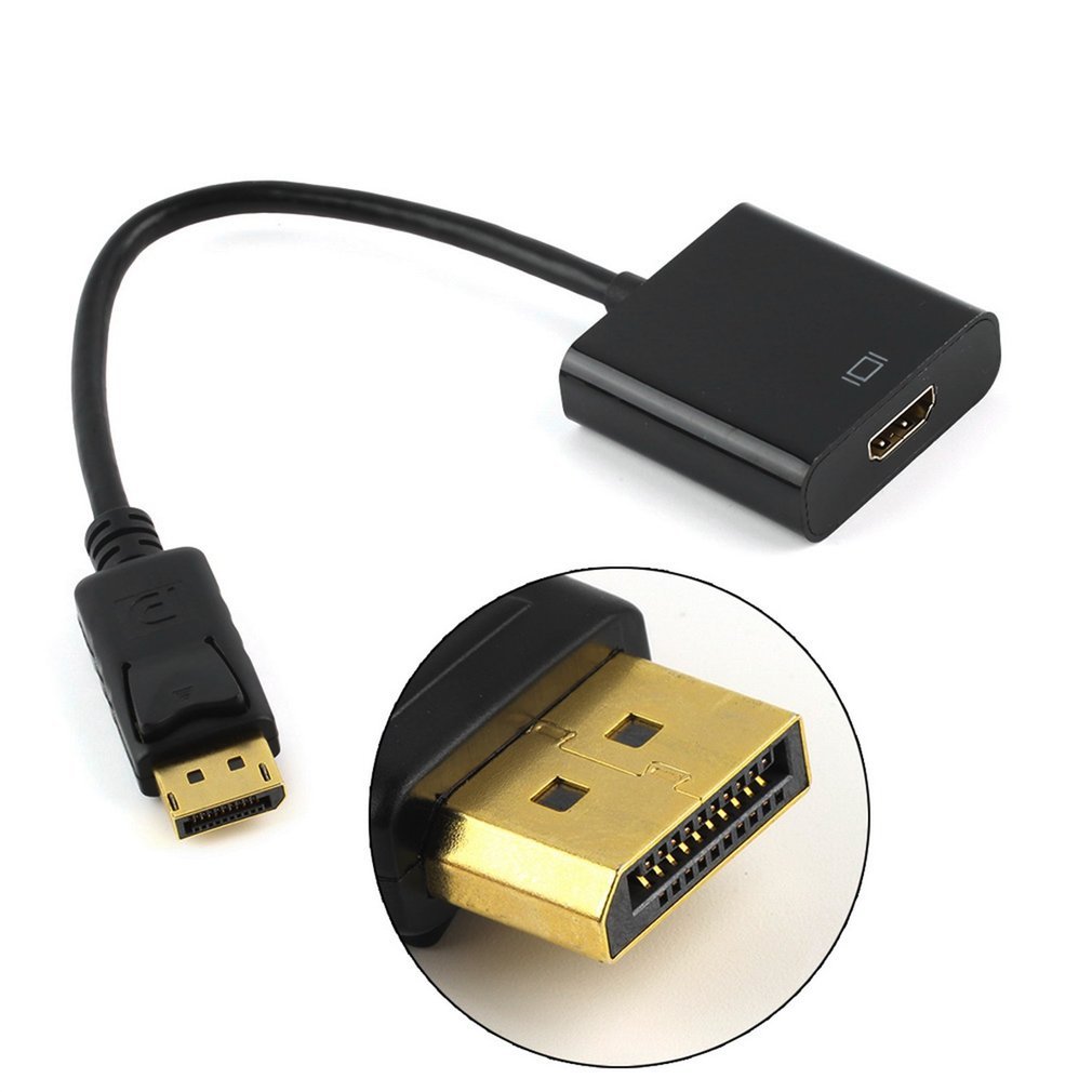Displayport dp til hdmi-kompatibel adapter dp displayport hann til hdmi-kompatibel hunn konverteradapterkabel for bærbar pc
