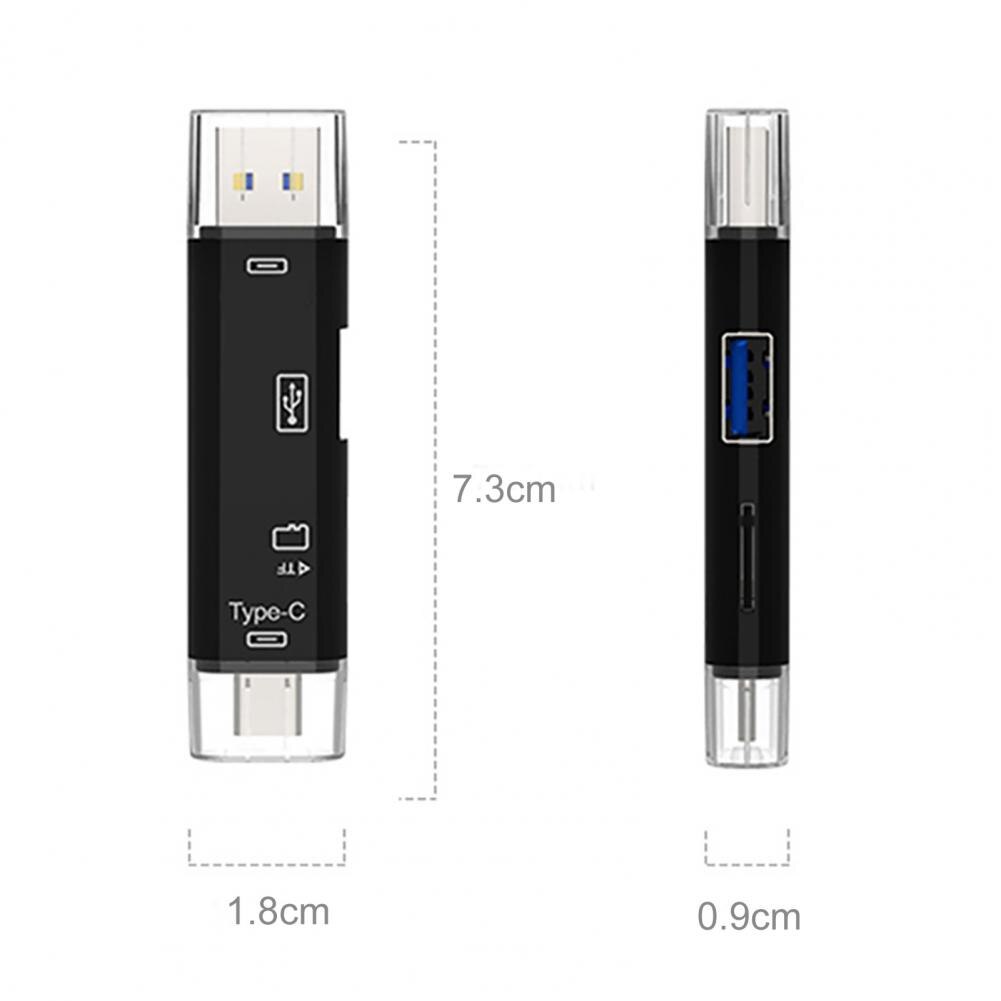 Typ C &amp; MicroUSB &amp; USB 5 In 1 High-speed-Universal-OTG TF Kartenleser MicroSD Adapter für android Telefon Computer Erweiterung Sockel