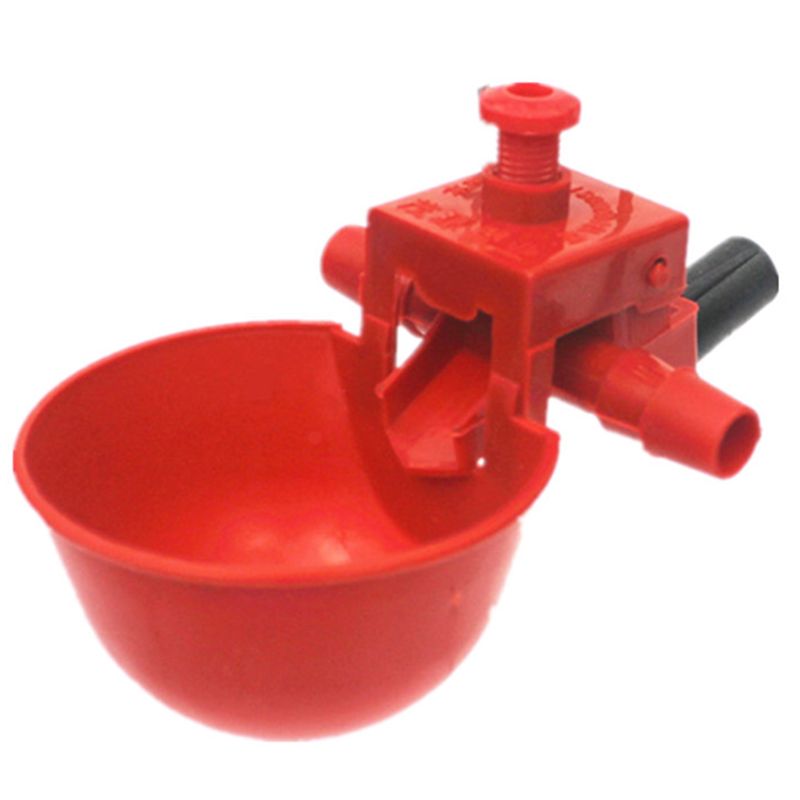Automatic Chicken Waterer Cups 50Pcs/set Red Bird Chicken Fowl Drinker Bowl Feed Automatic Adjustable Poultry Water Drinking Cup