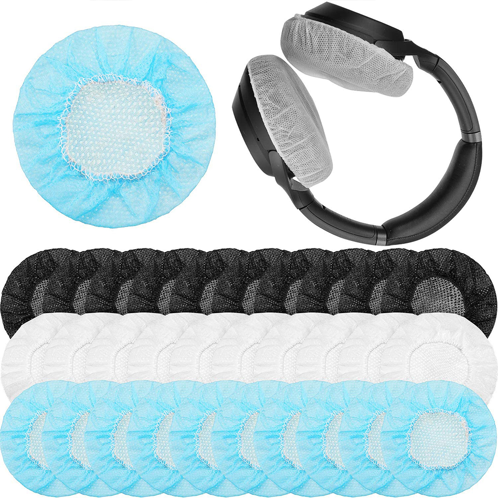 100PC Einweg-Kopfhörer abdeckung nicht gewebte Ohrmuschel kissen für 10-12CM Headset Ohr polster Hygienische Vliesstoff abdeckung