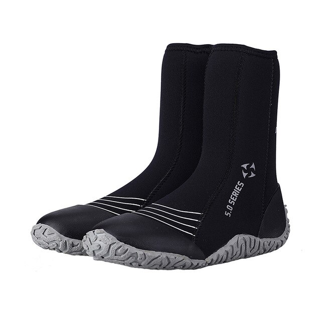 Waterdichte 5mm neopreen hoge vulkanisatie duiklaarzen koudebestendig antislip watervaste schoenen zwemvliezen: Kleur 04 / 5