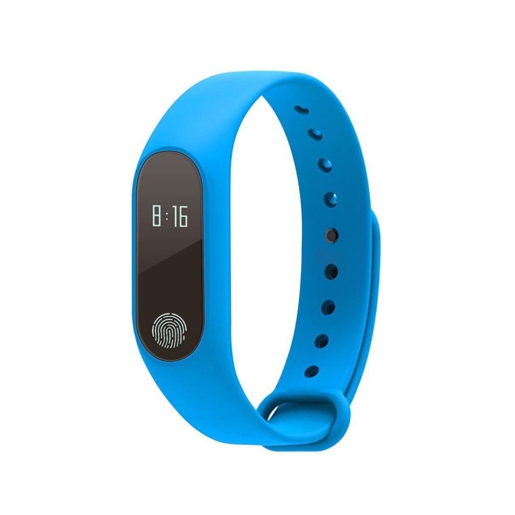 0.42 Inch OLED Screen APP Message Reminder Smart Watch Fitness Tracker Heart Rate Monitor Smart Wrist Watch: blue