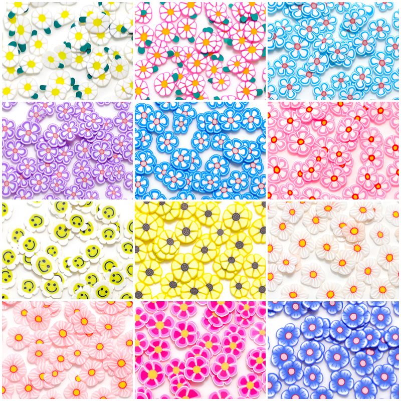 10 g/zak Fruit Plakjes Nail Art Decoraties Kerst Kerstman Bloemen 3D Polymeer Pailletten Klei Stickers DIY Nagels Accessoires